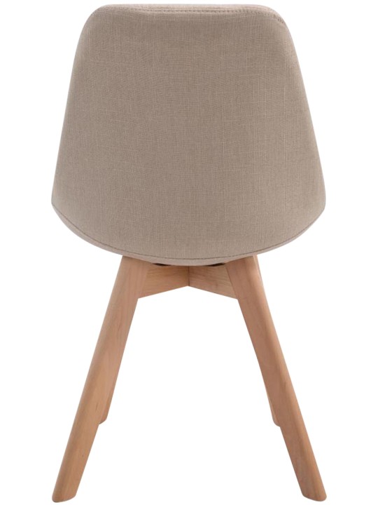 Silla de visita Borneo V2 Tejido Natura, crema