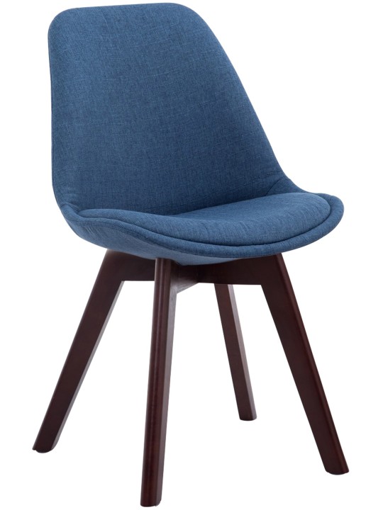 Silla de visita Borneo V2 tela nogal, azul