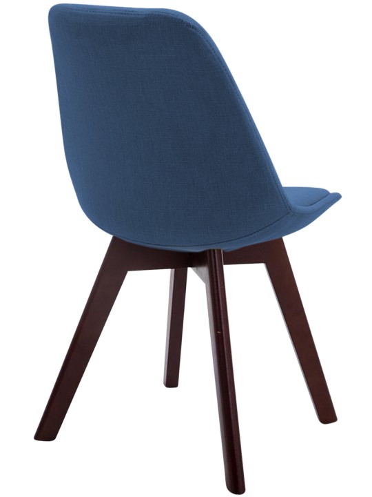 Silla de visita Borneo V2 tela nogal, azul