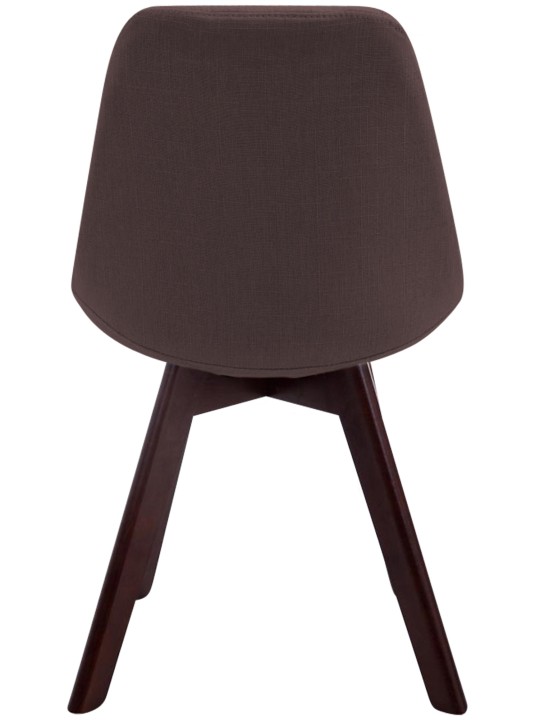 Silla de visita Borneo V2 tela nogal, marrón