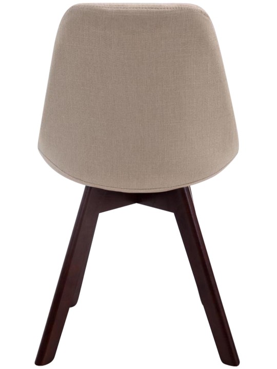 Silla de visita Borneo V2 tela nogal, crema