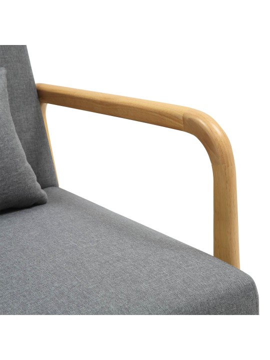 Sillón Hibbing tejido, gris claro Sillón Hibbing tejido, gris claro