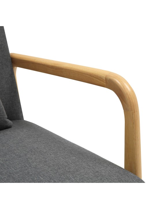 Sillón Hibbing tejido, gris oscuro