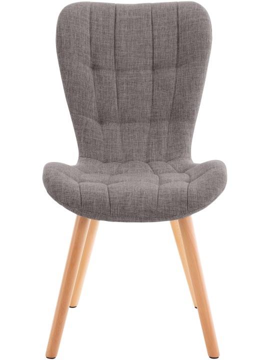 Conjunto de 2 sillas Elda tela, gris claro Conjunto de 2 sillas Elda tela, gris claro