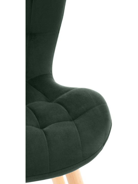 Conjunto de 2 sillas Elda terciopelo, verde Conjunto de 2 sillas Elda terciopelo, verde