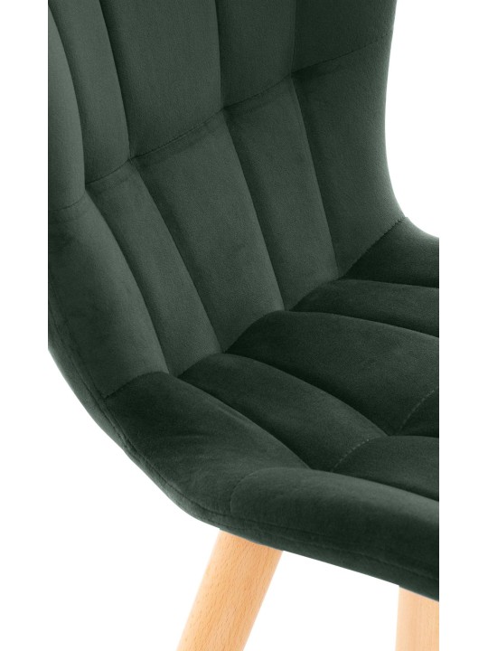 Conjunto de 2 sillas Elda terciopelo, verde Conjunto de 2 sillas Elda terciopelo, verde