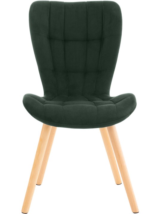 Conjunto de 2 sillas Elda terciopelo, verde Conjunto de 2 sillas Elda terciopelo, verde