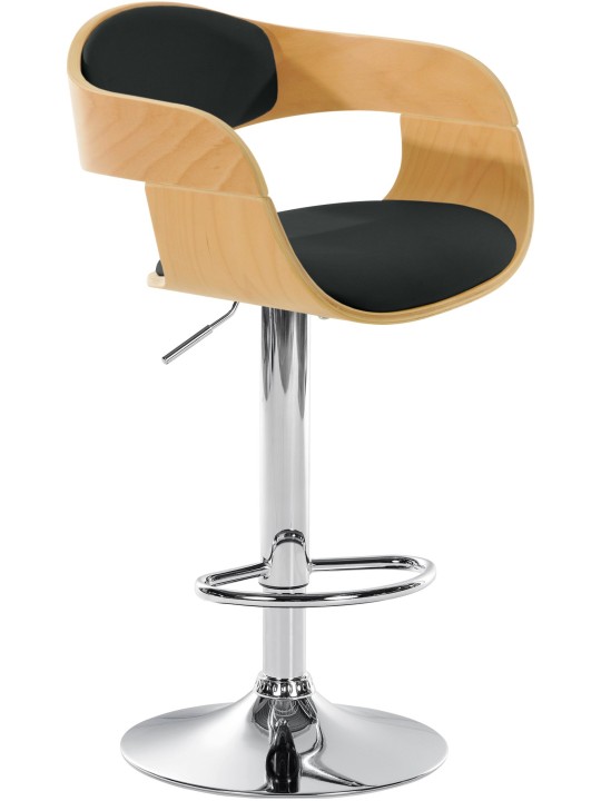 Taburete de bar Kingston C, natural/negro