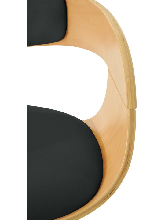 Taburete de bar Kingston C, natural/negro