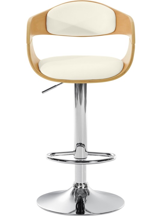 Taburete de bar Kingston C, natural/blanco