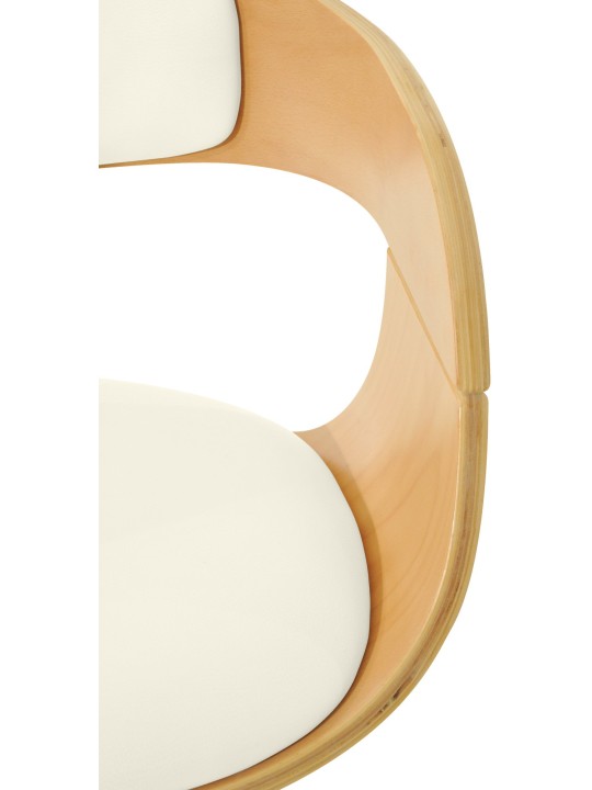 Taburete de bar Kingston C, natural/blanco