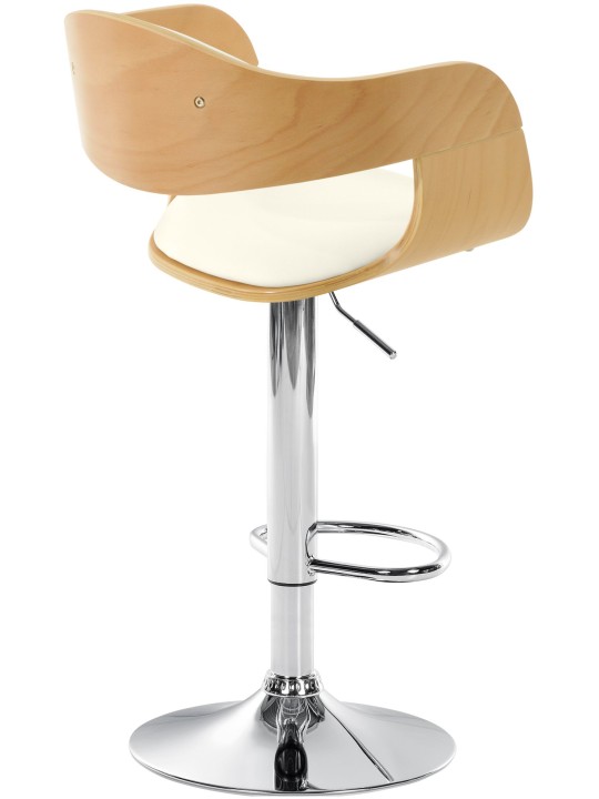 Taburete de bar Kingston C, natural/blanco