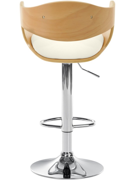 Taburete de bar Kingston C, natural/blanco