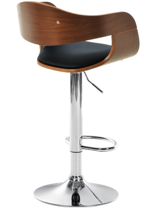 Taburete de bar Kingston C, nogal/negro