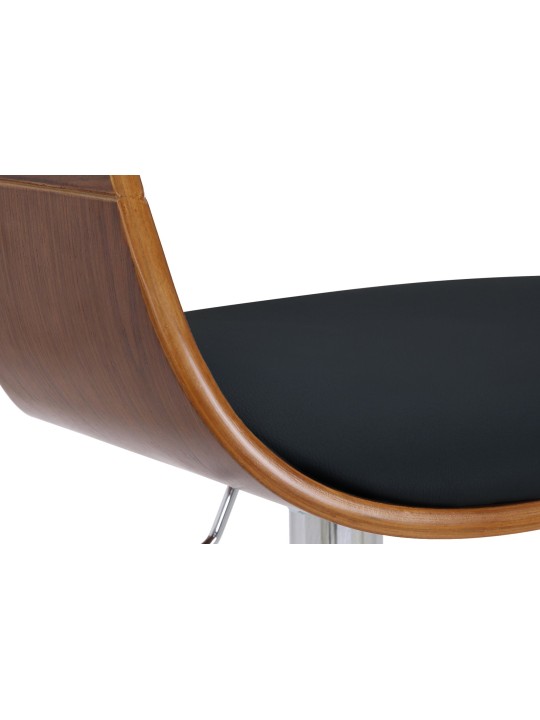 Taburete de bar Kingston C, nogal/negro