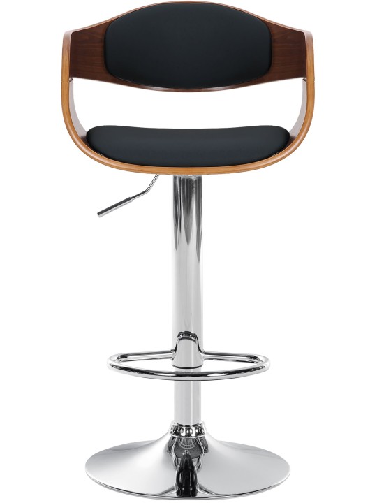 Taburete de bar Kingston C, nogal/negro