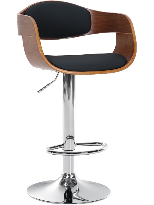 Taburete de bar Kingston C, nogal/negro