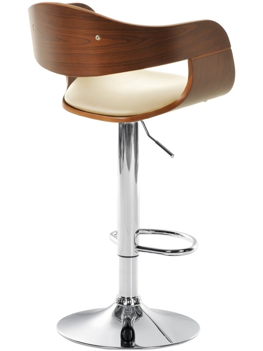 Taburete de bar Kingston C, nogal/crema