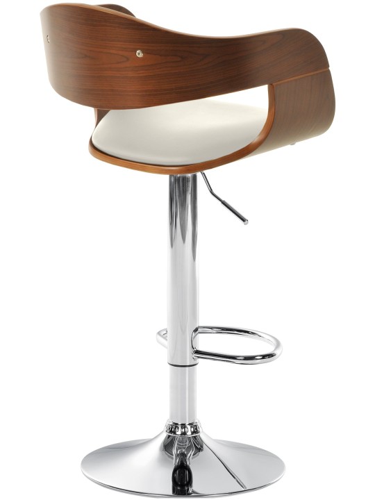 Taburete de bar Kingston C, nogal/blanco