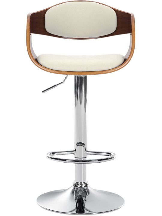 Taburete de bar Kingston C, nogal/blanco