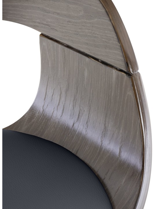 Taburete de bar Kingston C, negro/gris