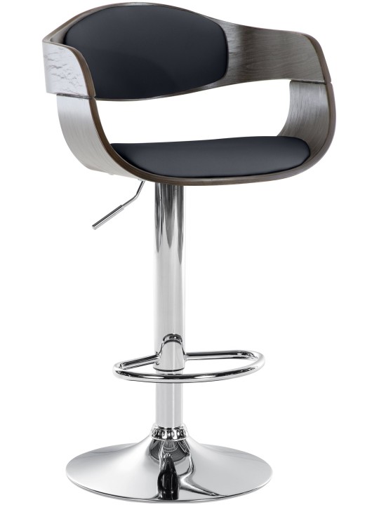 Taburete de bar Kingston C, negro/gris