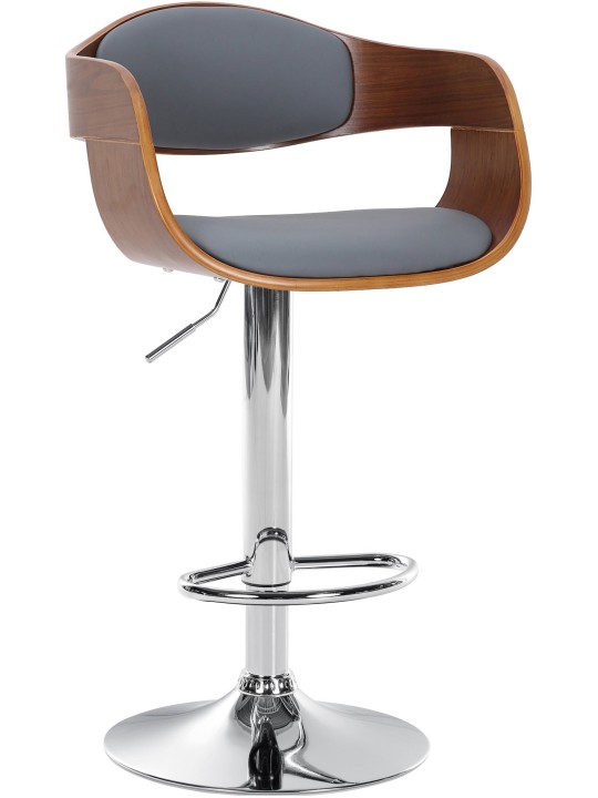 Taburete de bar Kingston C piel sintética, nogal/gris Taburete de bar Kingston C piel sintética, nogal/gris