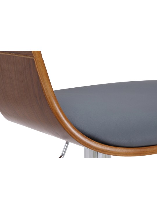 Taburete de bar Kingston C piel sintética, nogal/gris Taburete de bar Kingston C piel sintética, nogal/gris