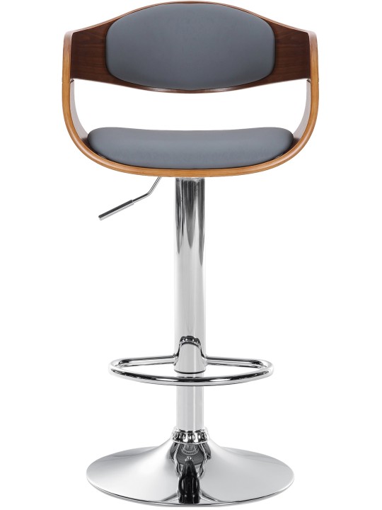 Taburete de bar Kingston C piel sintética, nogal/gris Taburete de bar Kingston C piel sintética, nogal/gris