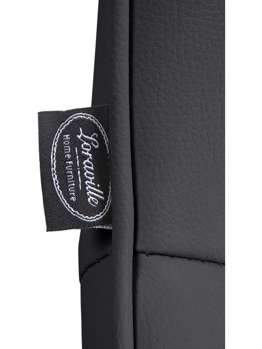 Taburete de bar Vonore símil piel, negro Taburete de bar Vonore símil piel, negro