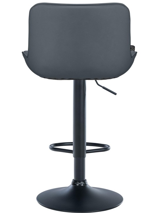 Taburete de bar Vonore símil piel, gris Taburete de bar Vonore símil piel, gris