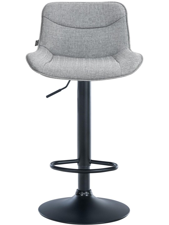Taburete de bar Vonore tela, gris Taburete de bar Vonore tela, gris