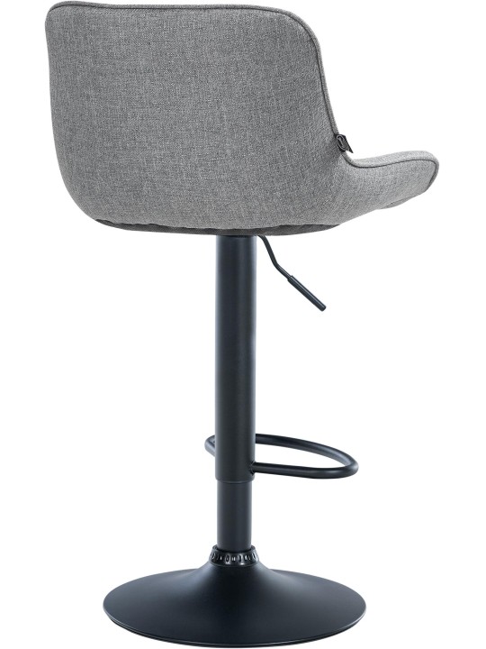 Taburete de bar Vonore tela, gris Taburete de bar Vonore tela, gris