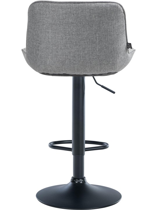 Taburete de bar Vonore tela, gris Taburete de bar Vonore tela, gris