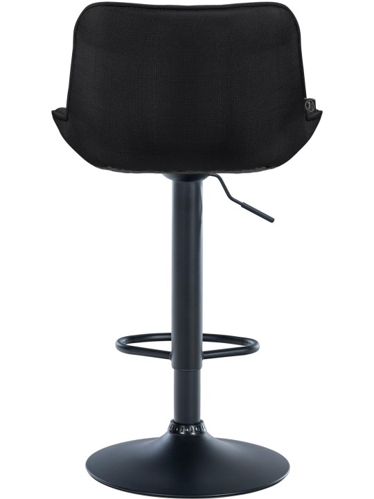 Taburete de bar Vonore tela, negro