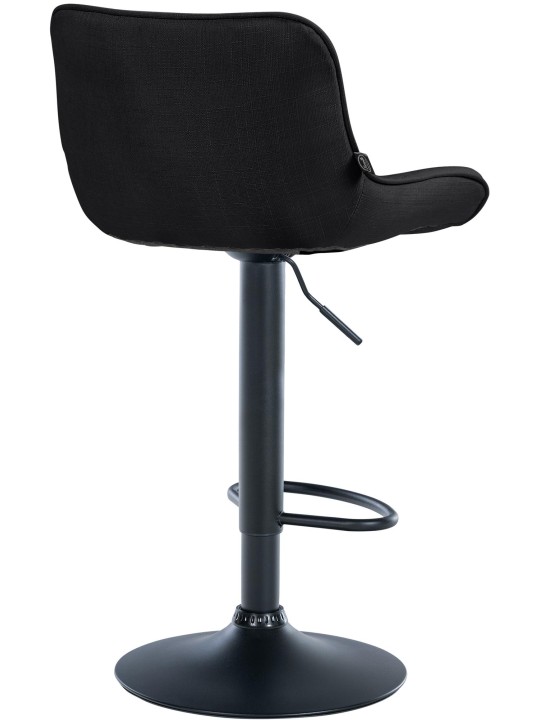 Taburete de bar Vonore tela, negro