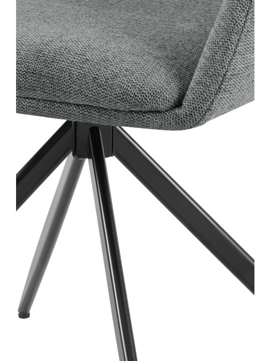 Silla de comedor Olema tela, gris