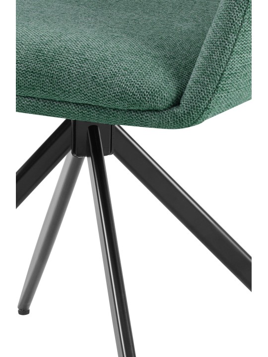 Silla de comedor Olema tela, verde