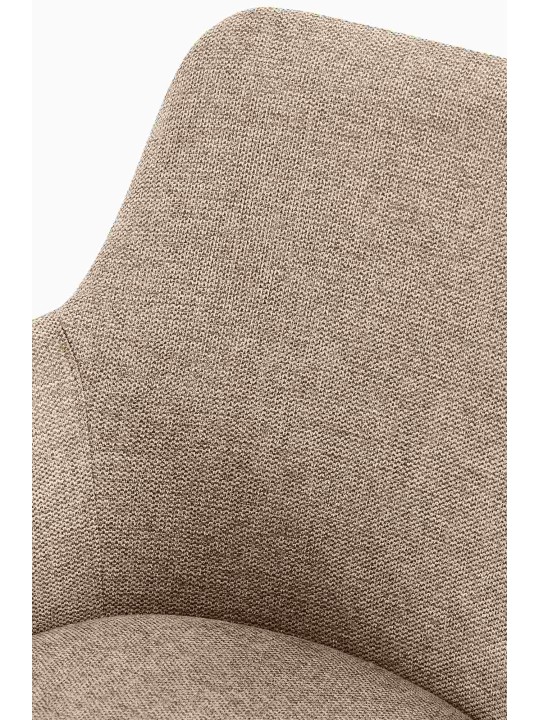 Silla de comedor Olema tela, taupe