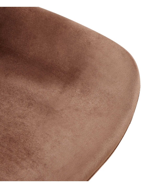 Silla de comedor de terciopelo Lewes, marrón