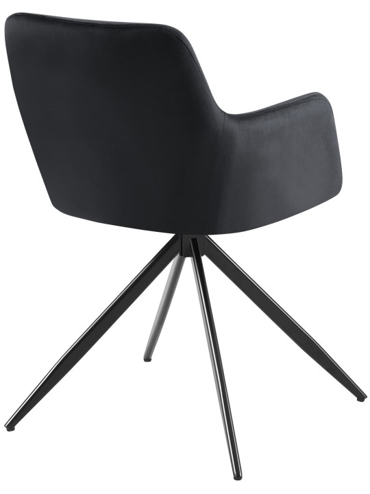 Silla de comedor Olema de terciopelo, negro Silla de comedor Olema de terciopelo, negro