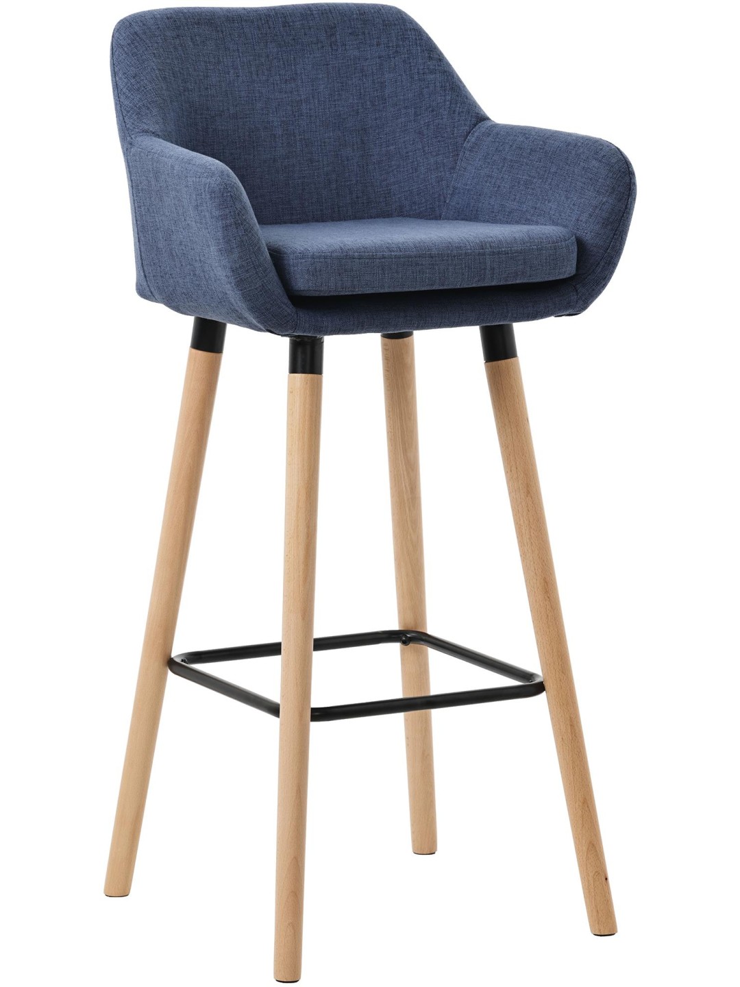 Taburete de bar Grant tela, azul oscuro