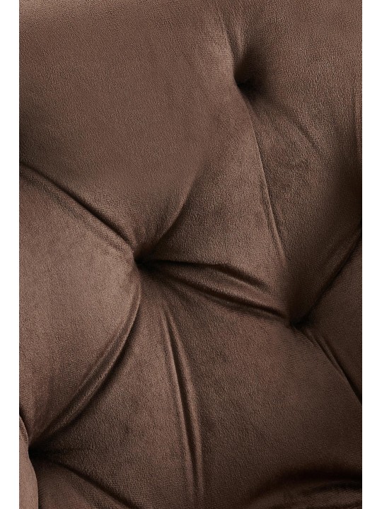 Silla de comedor Antigo terciopelo, marrón