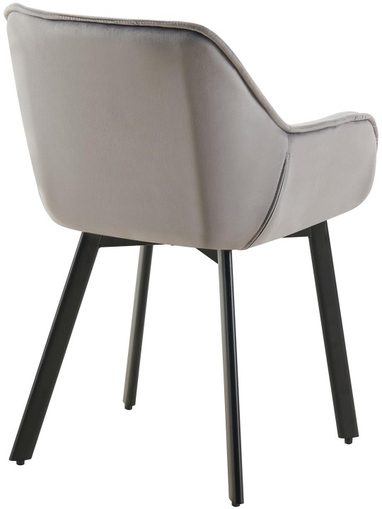 Silla de comedor Antigo terciopelo, gris oscuro