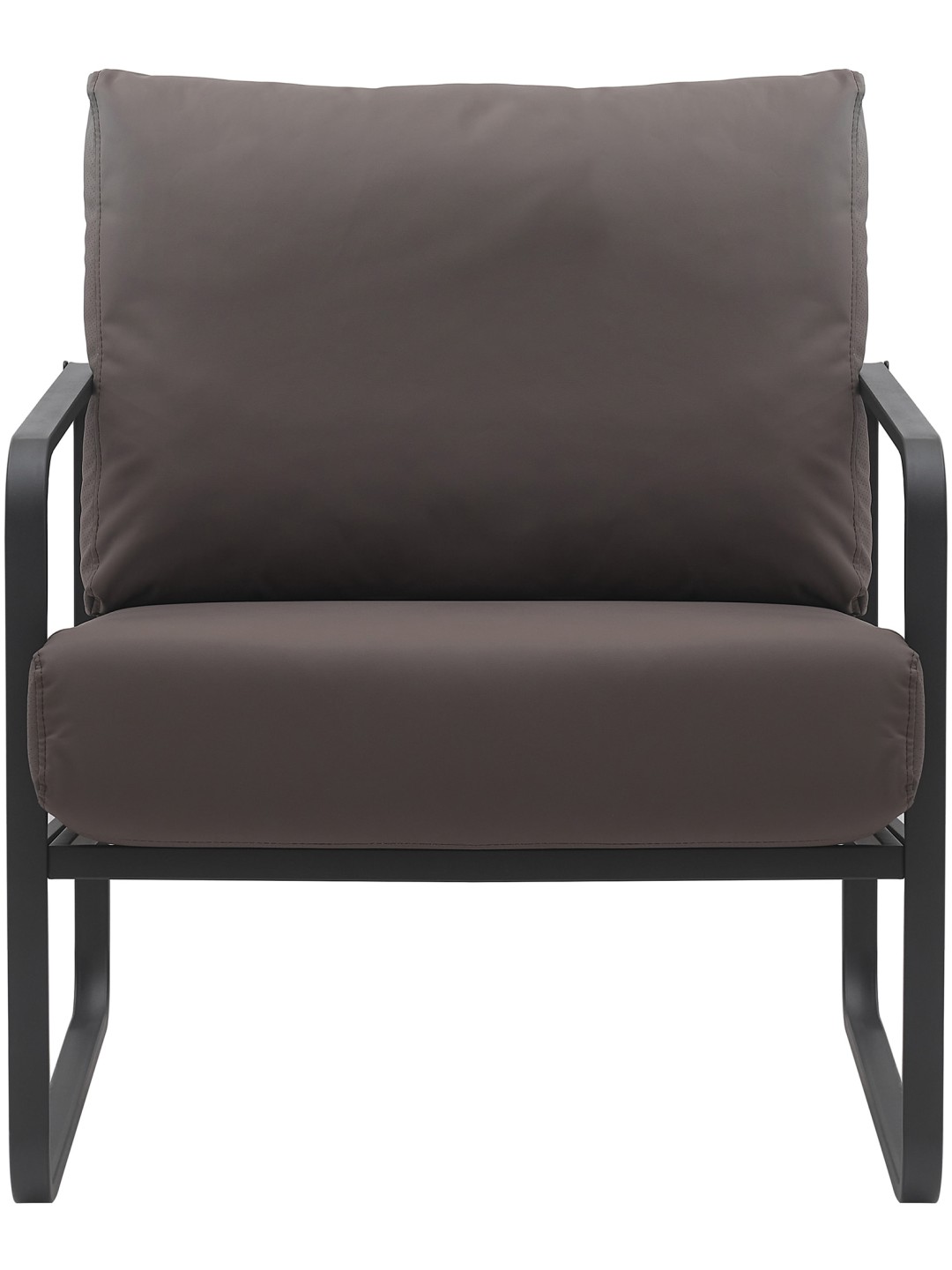 Tumbona Manea piel sintética, marrón