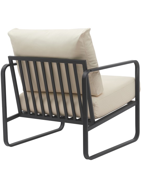 Tumbona Manea piel sintética, crema Tumbona Manea piel sintética, crema