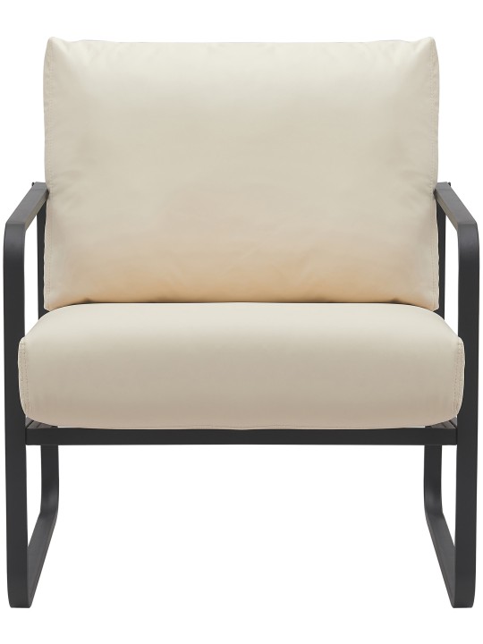 Tumbona Manea piel sintética, crema Tumbona Manea piel sintética, crema