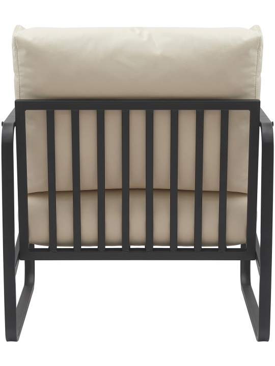 Tumbona Manea piel sintética, crema Tumbona Manea piel sintética, crema