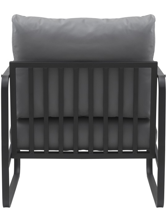 Tumbona Manea piel sintética, gris Tumbona Manea piel sintética, gris