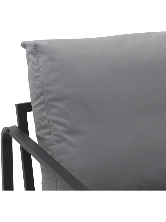 Tumbona Manea piel sintética, gris Tumbona Manea piel sintética, gris